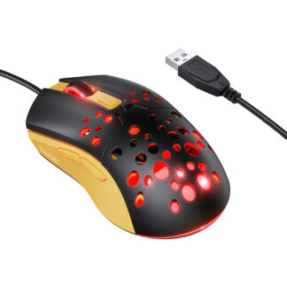 Маніпулятор миша HOCO GM51 Sky luminous gaming wired mouse black&yellow