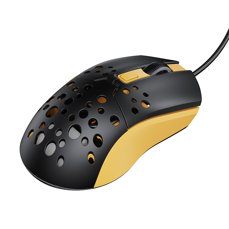 Маніпулятор миша HOCO GM51 Sky luminous gaming wired mouse black&yellow — фото 4