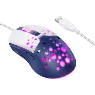 Маніпулятор миша HOCO GM51 Sky luminous gaming wired mouse white&blue