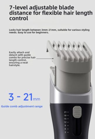 Машинка для стрижки Doco Electric Hair Clipper Black Knife Turbo — фото 7