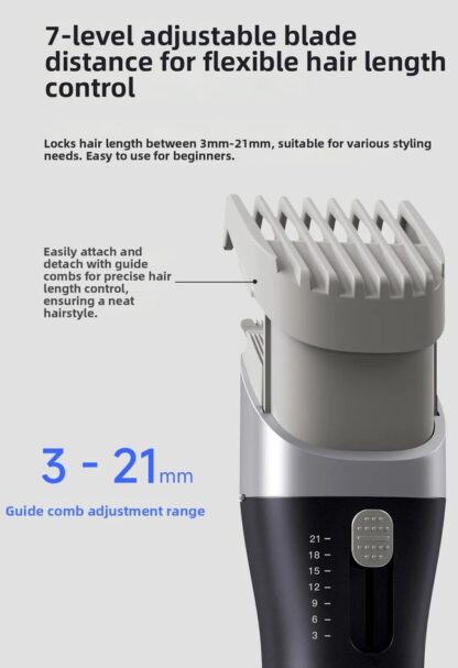 Машинка для стрижки Doco Electric Hair Clipper Black Knife Turbo — фото 7