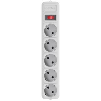 Мережевий фільтр, 4.5 м. кабель, 5 розеток, сірий Maxxter SPM5-G-15G
