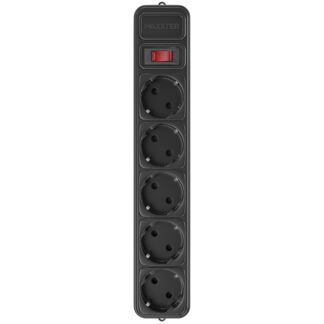 Мережевий фільтр, чорний, 1.8 м кабель, 5 розеток Maxxter SPM5-G-6B