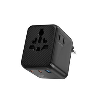 Мережевий фільтр WIWU 25W Warrior GaN Universal Adapter 2C1A Wi-UA011 Black