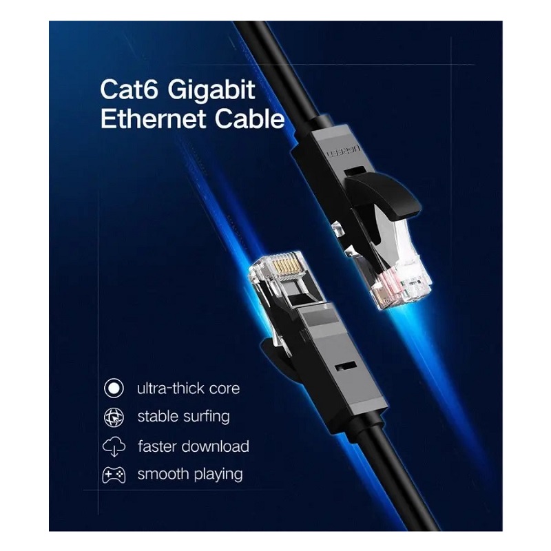 Мережевий кабель UGREEN NW102 Cat 6 для швидкісного інтернету — фото 4
