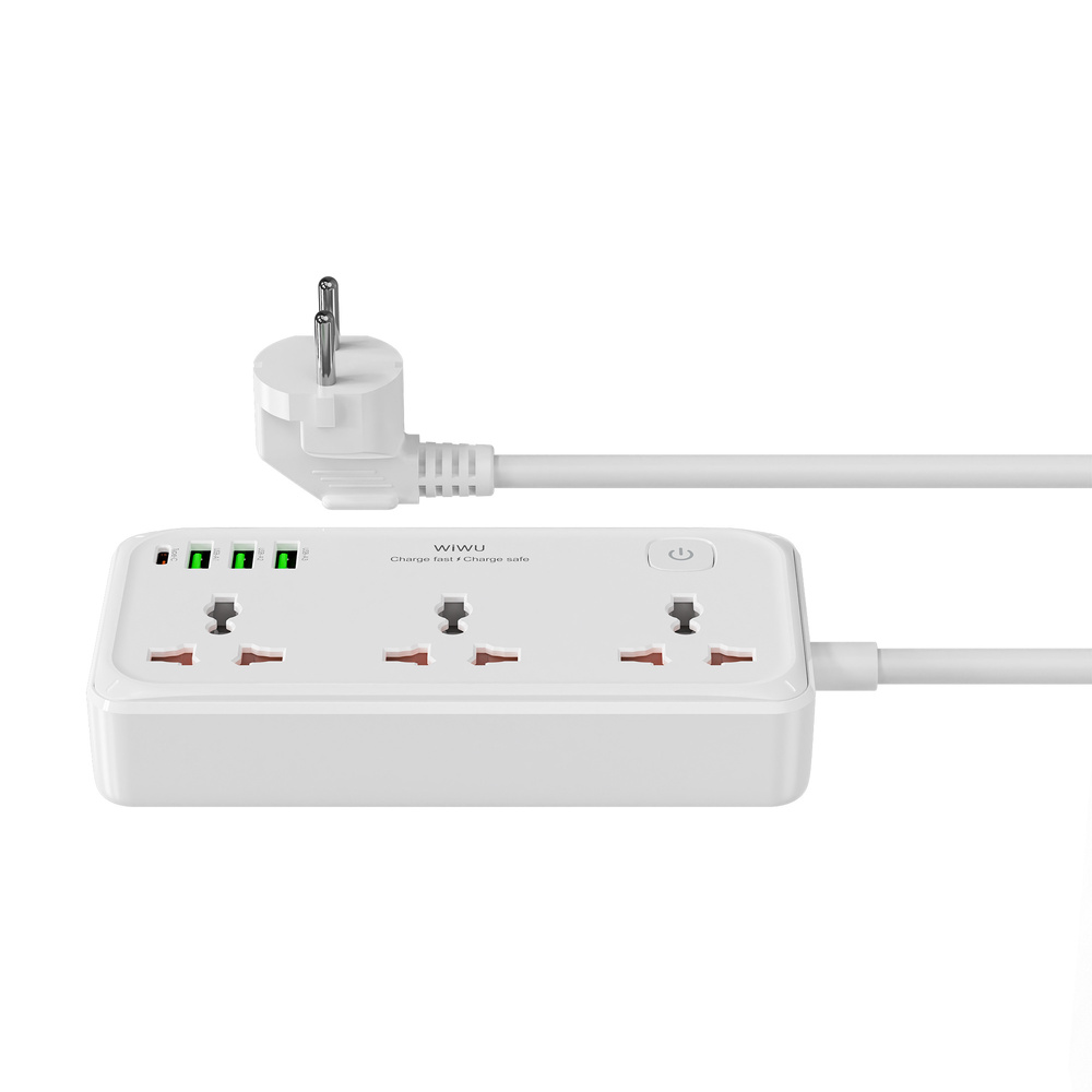 Мережевий подовжувач WIWU 30W Cube з трьома розетками та USB — фото 7