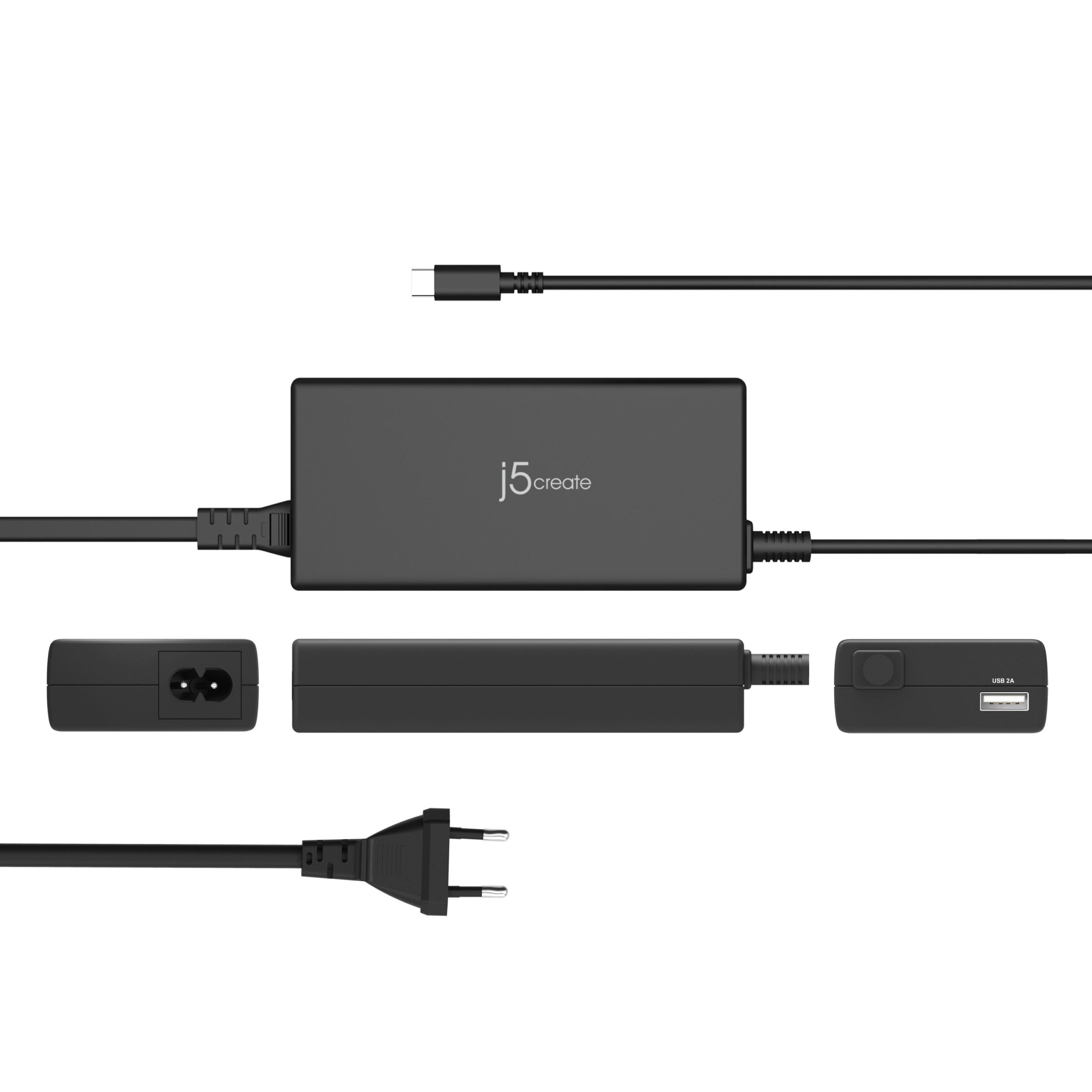 Мережевий зарядний пристрій, 1 USB-A / 1 USB-C, 100 Вт,/PD J5create — фото 3