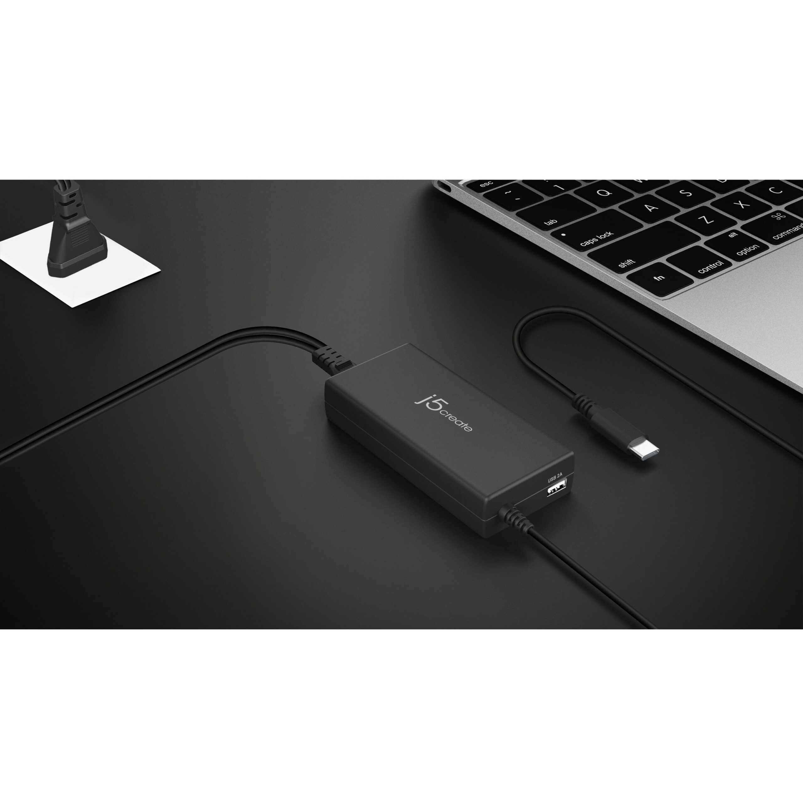 Мережевий зарядний пристрій, 1 USB-A / 1 USB-C, 100 Вт,/PD J5create — фото 4