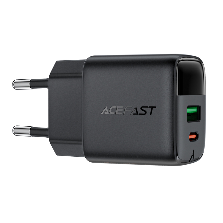Мережевий зарядний пристрій ACEFAST A114 PD25W GaN з цифровим дисплеєм Black — фото 5