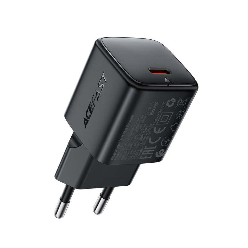 Мережевий зарядний пристрій ACEFAST A118 PD30W mini GaN