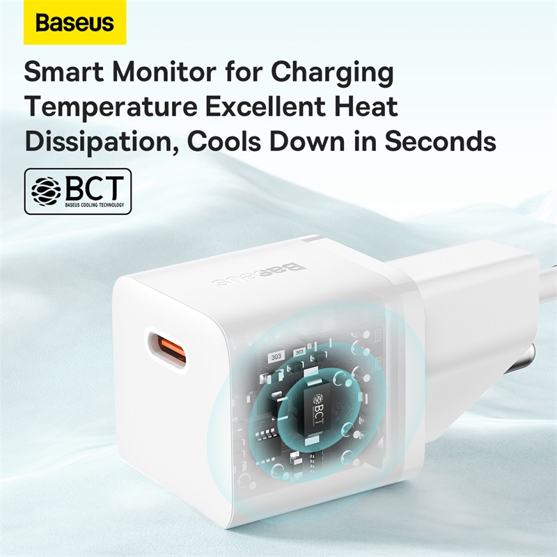 Мережевий зарядний пристрій Baseus GaN5 Fast Charger(mini) 1C 20W EU White — фото 13