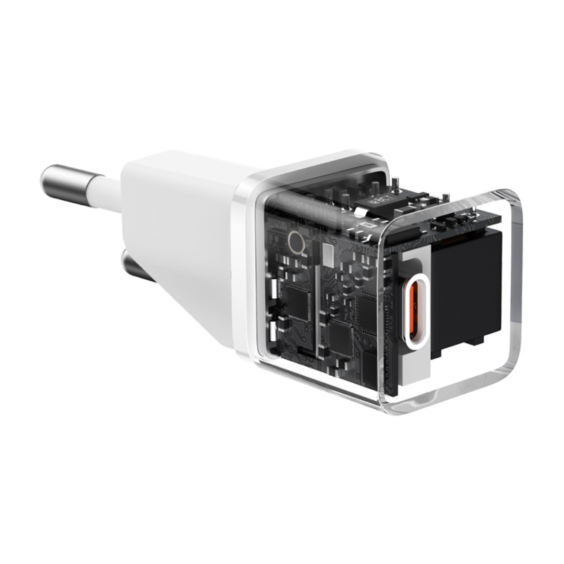 Мережевий зарядний пристрій Baseus GaN5 Fast Charger(mini) 1C 20W EU White — фото 7
