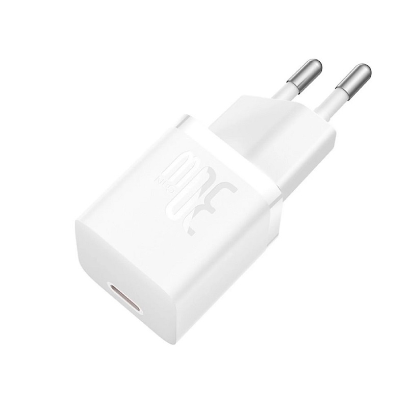Мережевий зарядний пристрій Baseus GaN5 Fast Charger(mini) 1C 30W EU White — фото 4