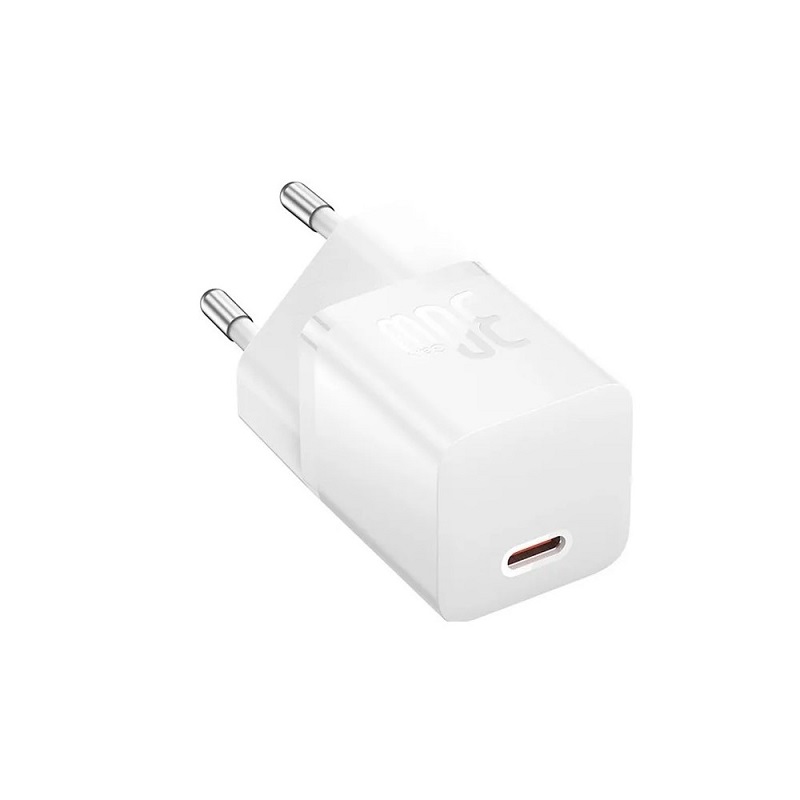 Мережевий зарядний пристрій Baseus GaN5 Fast Charger(mini) 1C 30W EU White — фото 5