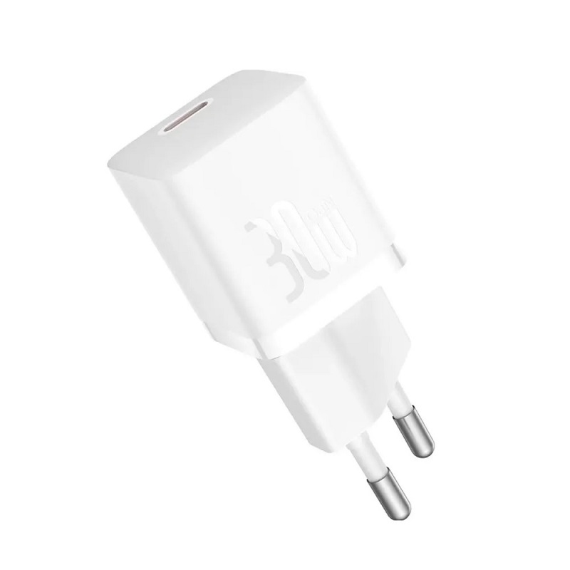 Мережевий зарядний пристрій Baseus GaN5 Fast Charger(mini) 1C 30W EU White — фото 6