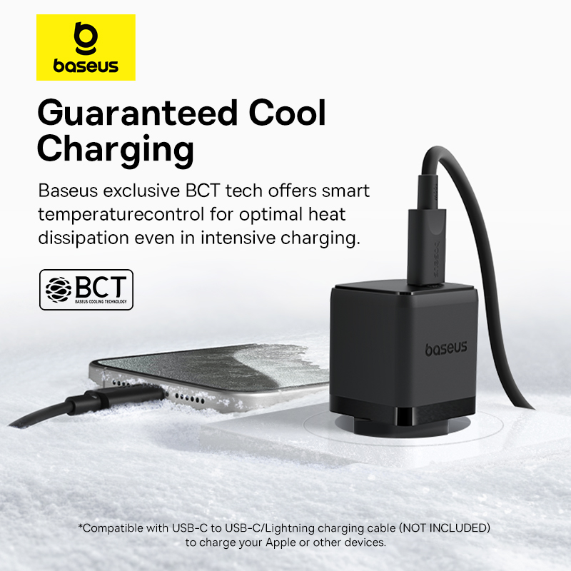 Мережевий зарядний пристрій Baseus Palm Fast Charger 1C 20W EU Cluster Black — фото 14