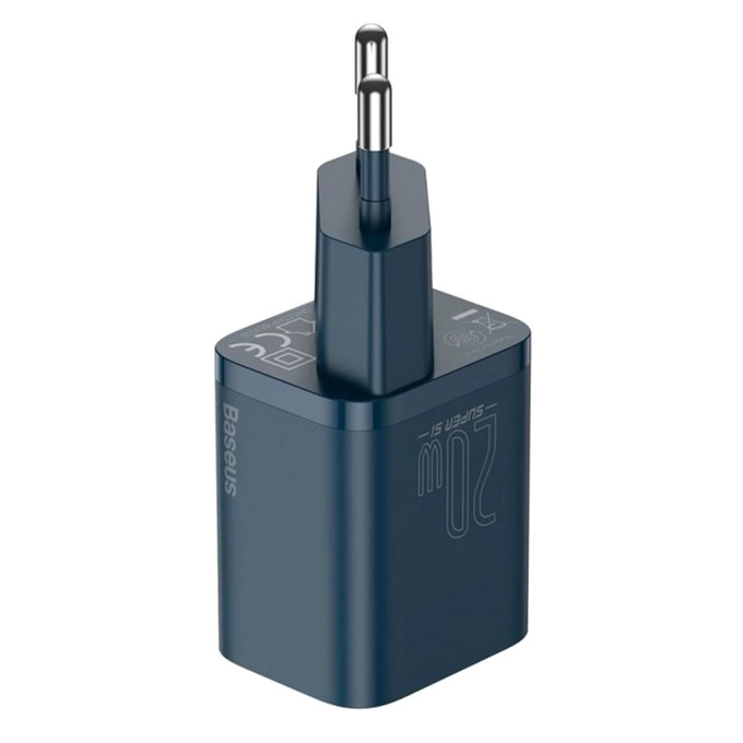 Мережевий зарядний пристрій Baseus Super Si Quick Charger 1C 20W EU Blue — фото 5