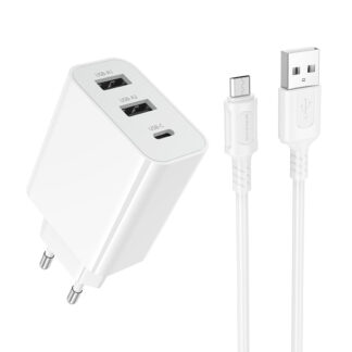 Мережевий зарядний пристрій Borofone BA105A Stellar з кабелем Micro USB