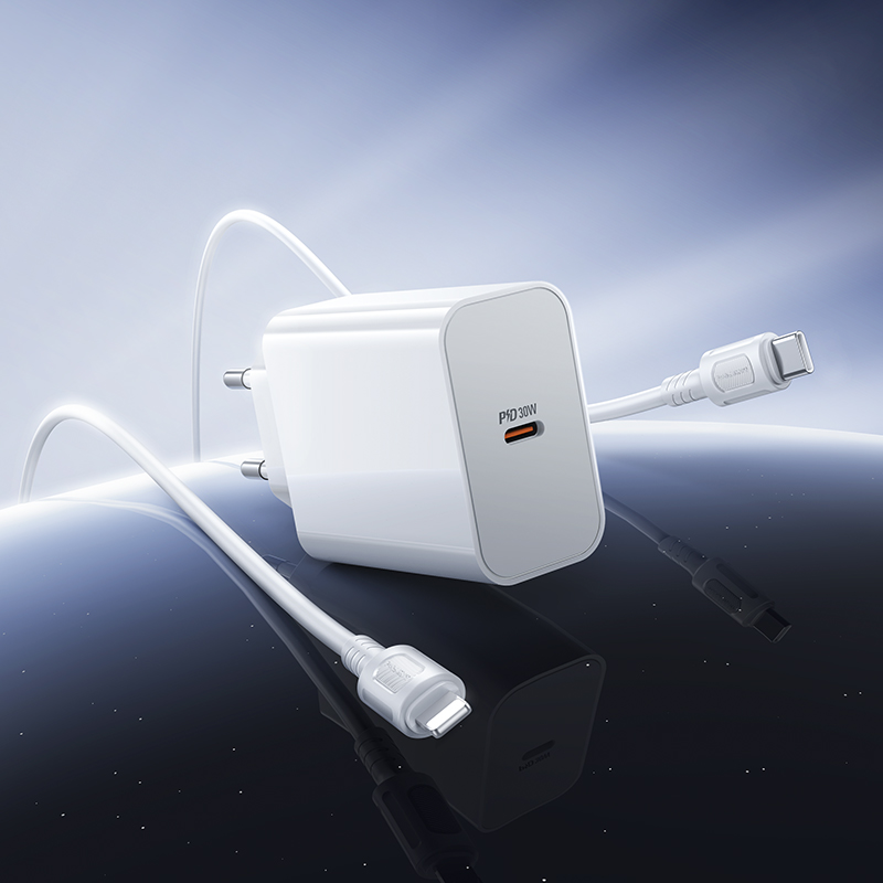 Мережевий зарядний пристрій Borofone BA107A Stellar з кабелем USB-C – Lightning — фото 10