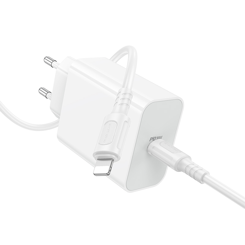 Мережевий зарядний пристрій Borofone BA107A Stellar з кабелем USB-C – Lightning — фото 5