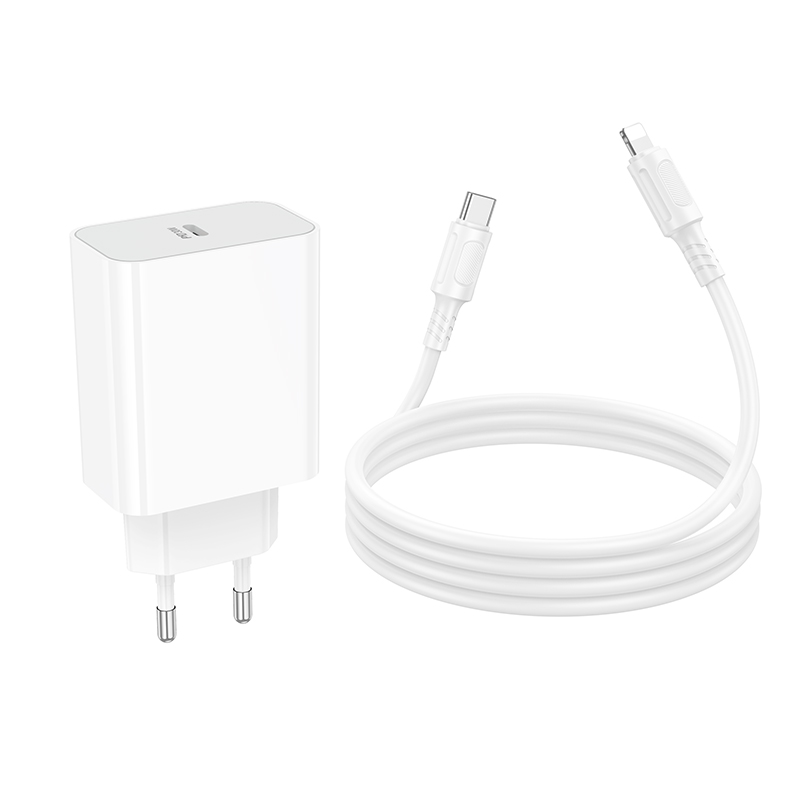 Мережевий зарядний пристрій Borofone BA107A Stellar з кабелем USB-C – Lightning — фото 8