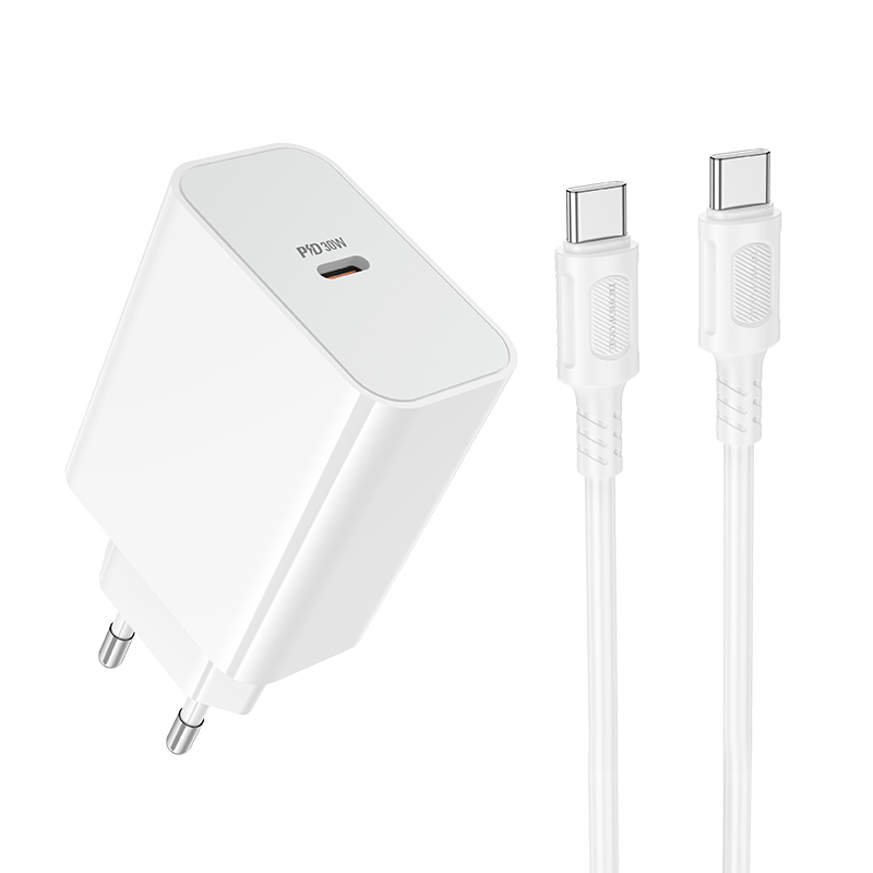 Мережевий зарядний пристрій Borofone BA107A Stellar з кабелем USB-C