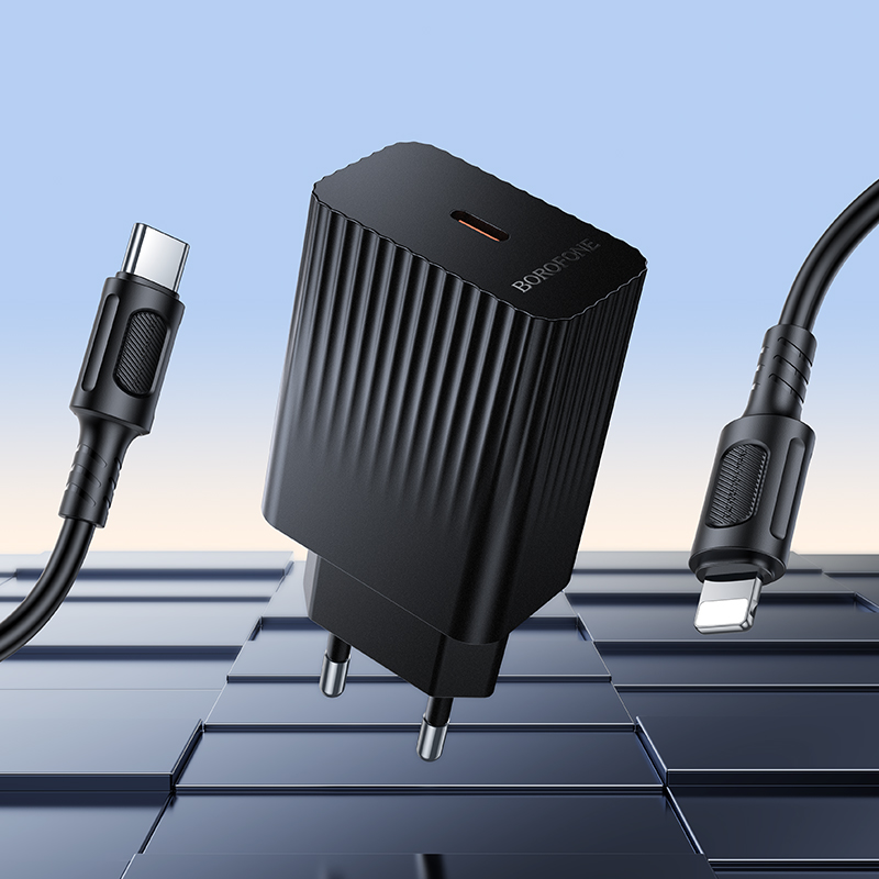 Мережевий зарядний пристрій Borofone BAS73A з кабелем USB Type C – Lightning — фото 5