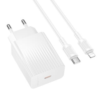 Мережевий зарядний пристрій Borofone BAS75A з кабелем USB-C – Lightning