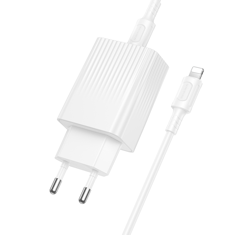 Мережевий зарядний пристрій Borofone BAS75A з кабелем USB-C – Lightning — фото 4