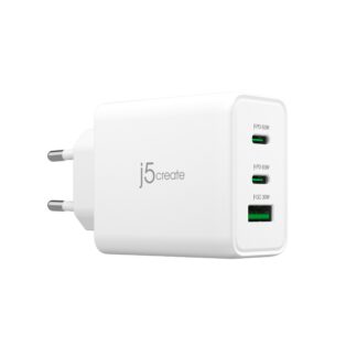 Мережевий зарядний пристрій, GaN, 1 USB-A / 2 USB-C, 65 Вт