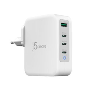 Мережевий зарядний пристрій, GaN, 1 USB-A / 3 USB-C, 130 Вт