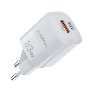 Мережевий зарядний пристрій, GaN, USB-A/USB-C, 33 Вт, QC3.0/PD/PPS (PD5006-EU-WH)