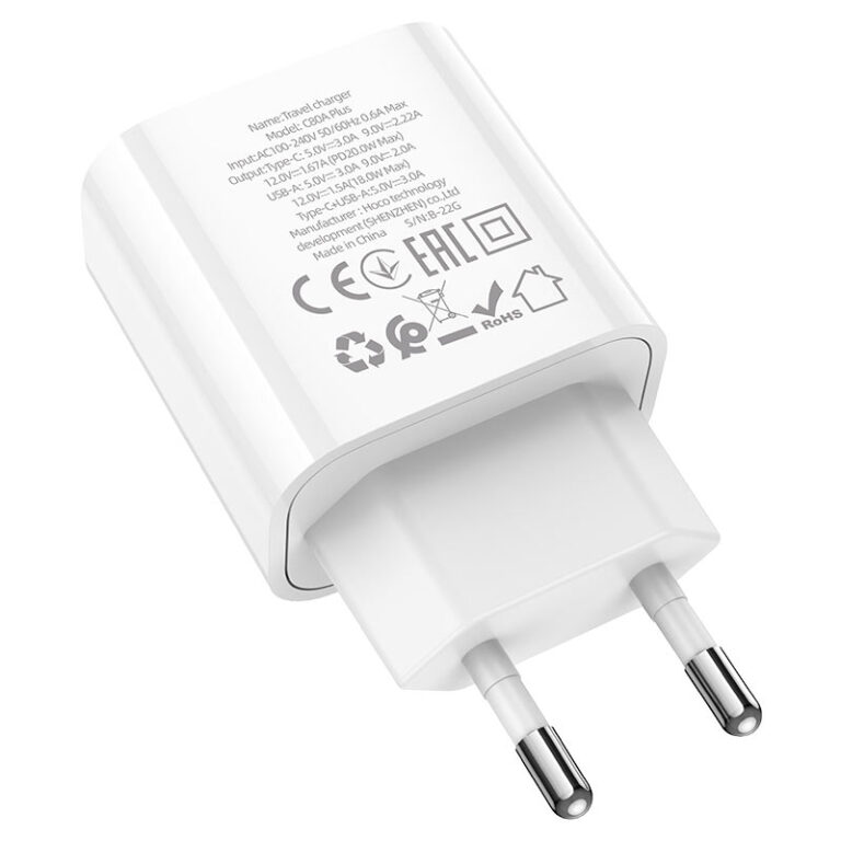 Мережевий зарядний пристрій Hoco C80A Plus Rapido PD20W+QC3.0 — фото 7
