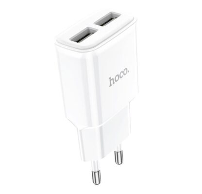 Мережевий зарядний пристрій HOCO C88A Star round dual port charger 12W White