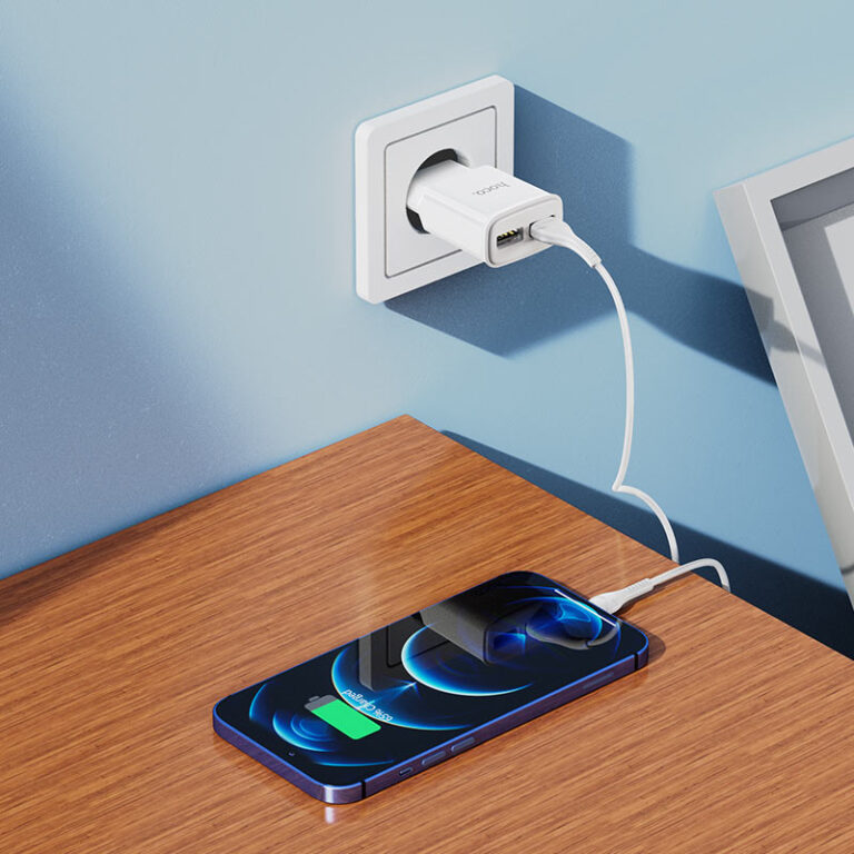 Мережевий зарядний пристрій HOCO C88A Star round dual port charger 12W White — фото 6