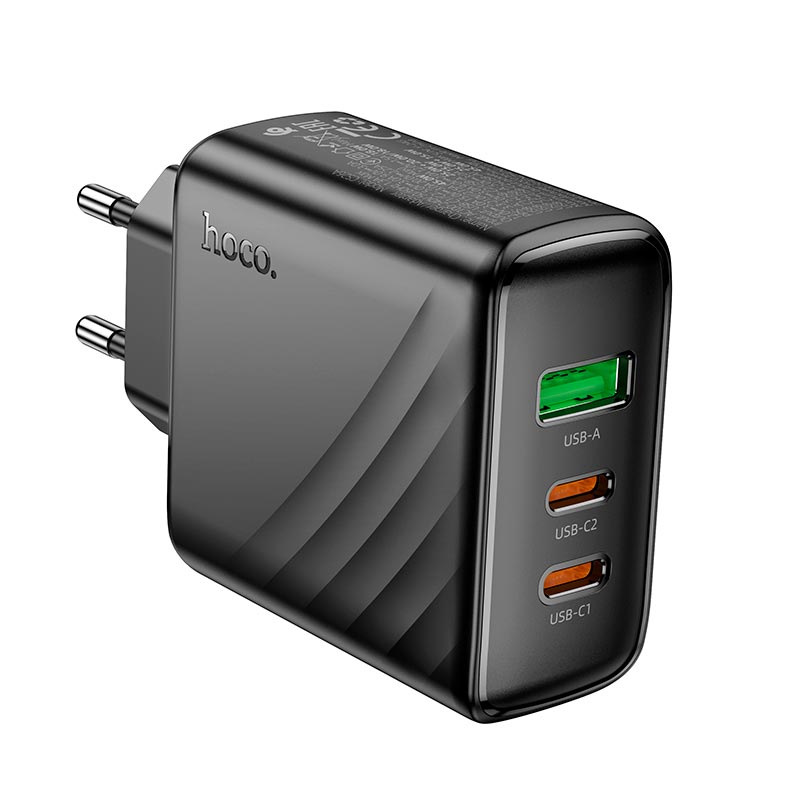 Мережевий зарядний пристрій HOCO CS26A Article PD45W(2C1A) charger Black — фото 5
