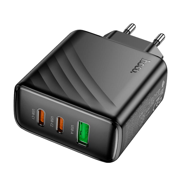 Мережевий зарядний пристрій HOCO CS26A Article PD45W(2C1A) charger Black — фото 8