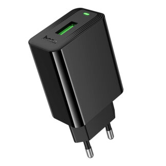 Мережевий зарядний пристрій HOCO CS92A Leader single port QC3.0 charger(EU) Black