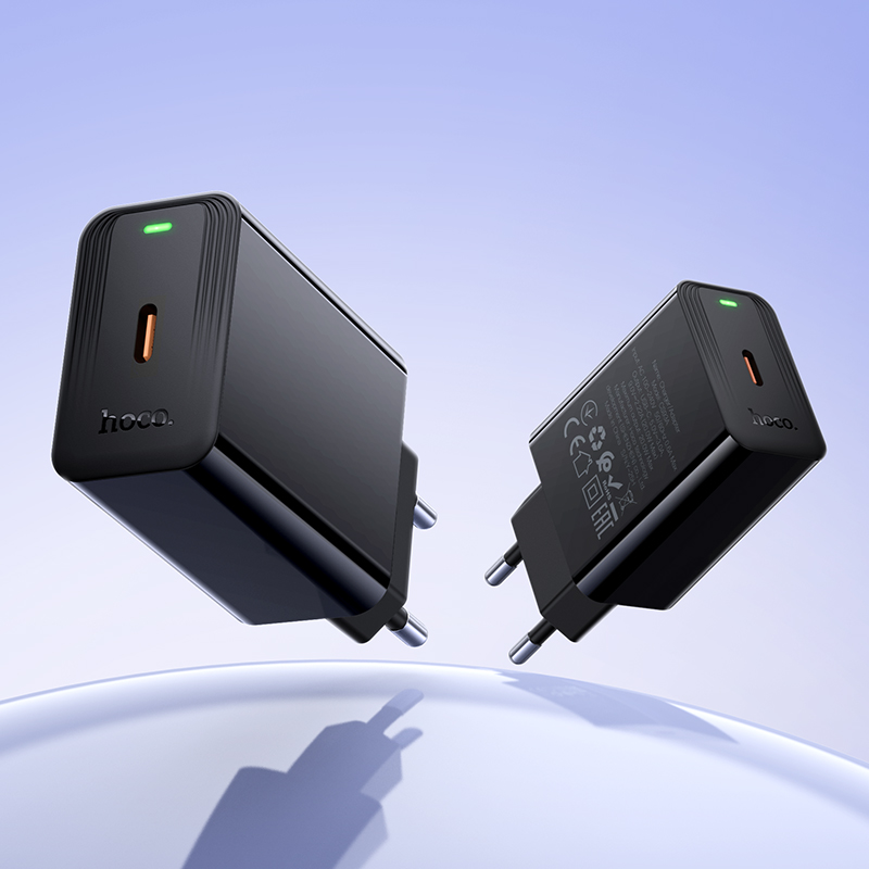 Мережевий зарядний пристрій HOCO CS93A Leader single port PD20W charger Black — фото 10