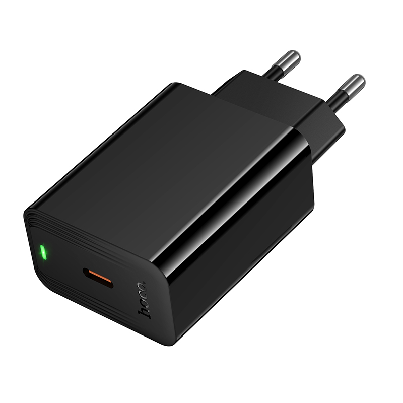 Мережевий зарядний пристрій HOCO CS93A Leader single port PD20W charger Black — фото 4