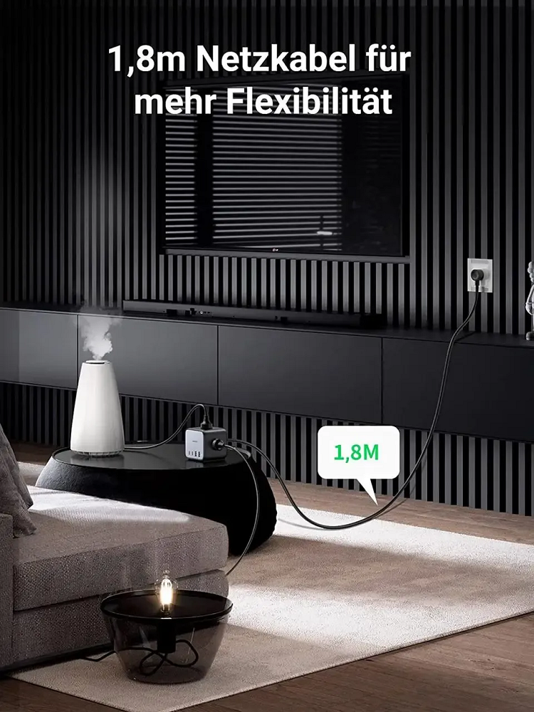 Мережевий зарядний пристрій UGREEN CD268 65W DigiNest Cube — фото 9