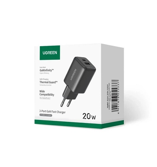 Мережевий зарядний пристрій Ugreen X514 20W USB-C/USB-A — фото 3