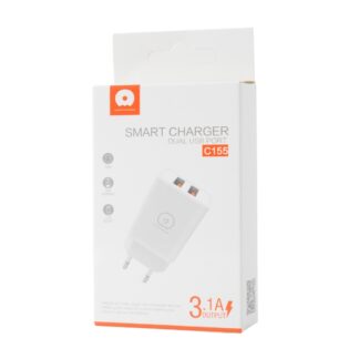 Мережевий зарядний пристрій WUW-C155 2USB 3.1A white — фото 3