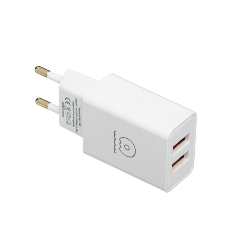 Мережевий зарядний пристрій WUW-C155 2USB 3.1A white — фото 4