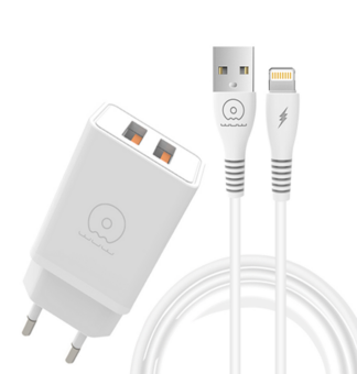 Мережевий зарядний пристрій WUW T55 з кабелем Lightning