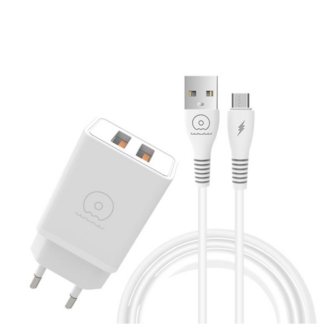 Мережевий зарядний пристрій WUW T55 з кабелем MicroUSB