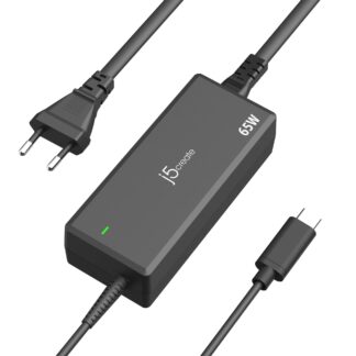 Мережевий зарядний пристрій,1 USB-C, 65 Вт,/PD J5create JUP1265-EN