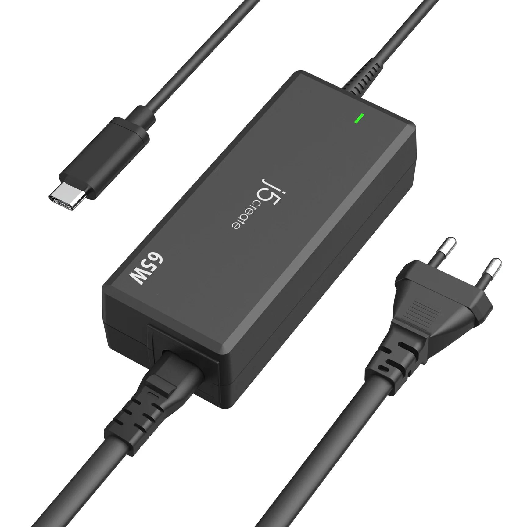 Мережевий зарядний пристрій,1 USB-C, 65 Вт,/PD J5create JUP1265-EN — фото 2