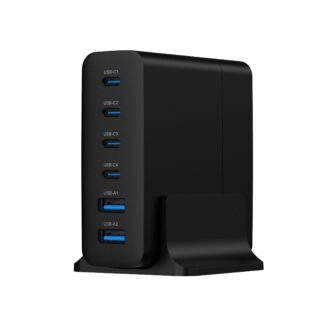 Мережевий ЗП, 2xUSB-A (QC3.0 18W)+4xType-C (PD 25W), чорний Gembird