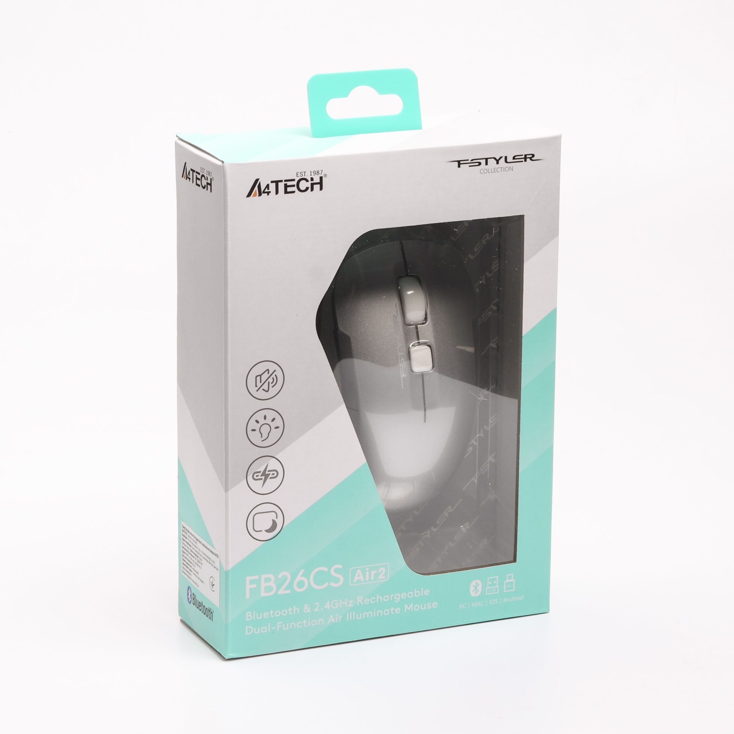 Миша бездротова безшумна Fstyler, Bluetooth / 2.4 ГГц, вбудований — фото 11
